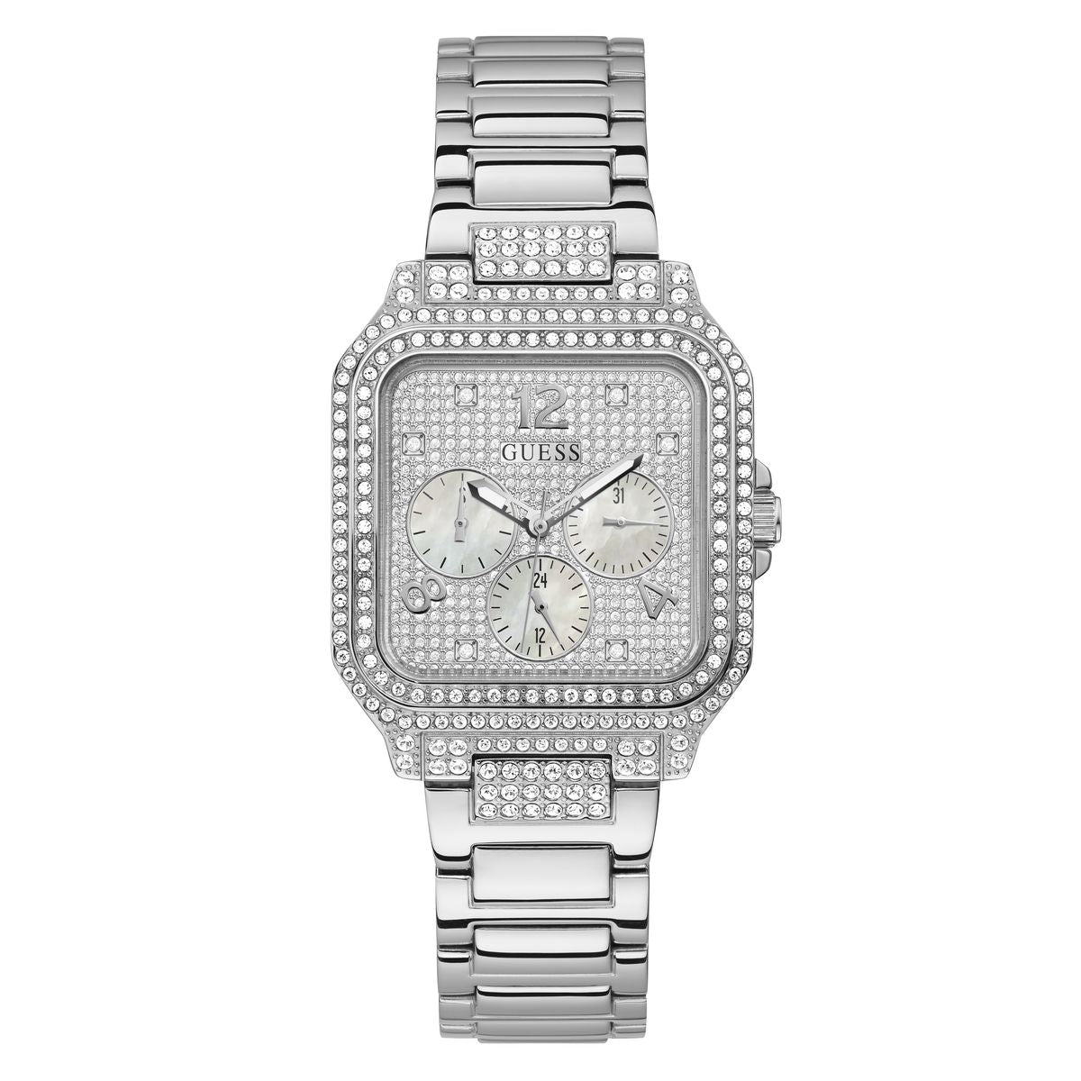 Guess Silver Square Dial Quartz Analog Women Watch