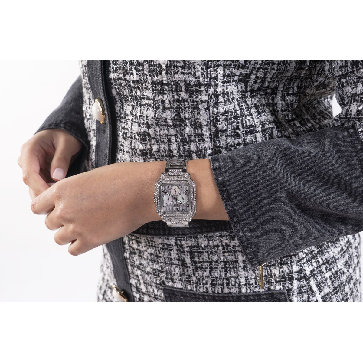 Guess Silver Square Dial Quartz Analog Women Watch