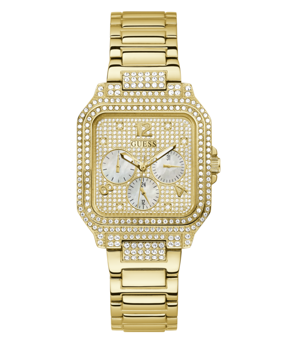 Guess Deco Gold Square Dial Multi-function Women Watch