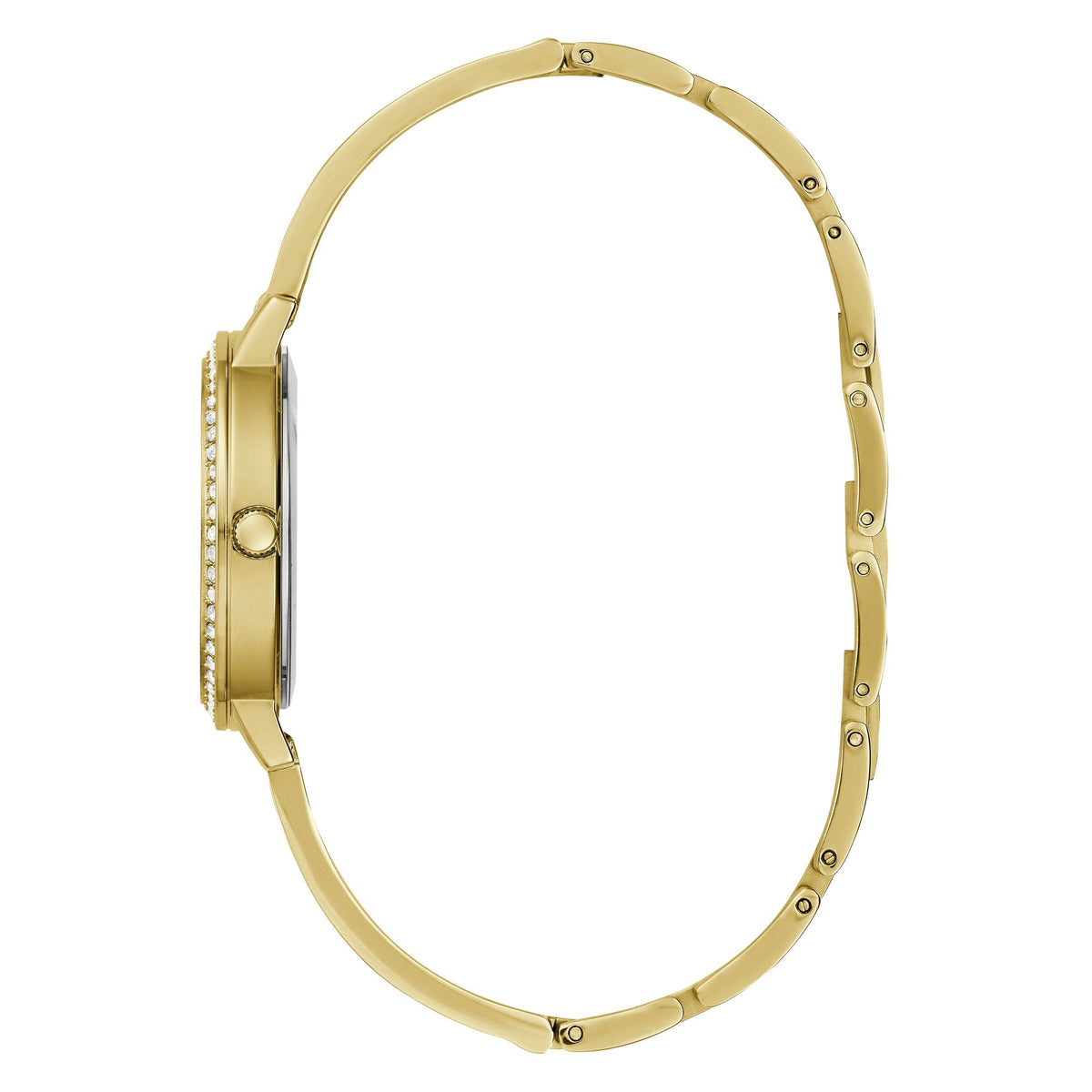 Guess Round 32mm Champagne Dial Analog Women Watch - GW0474L2M