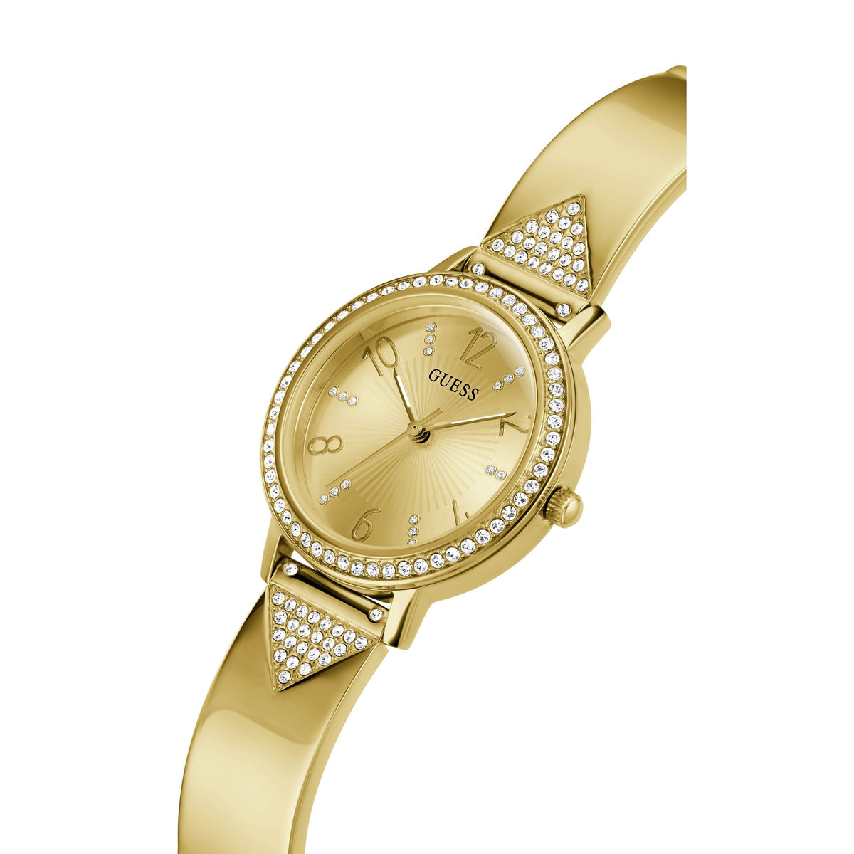 Guess Round 32mm Champagne Dial Analog Women Watch - GW0474L2M