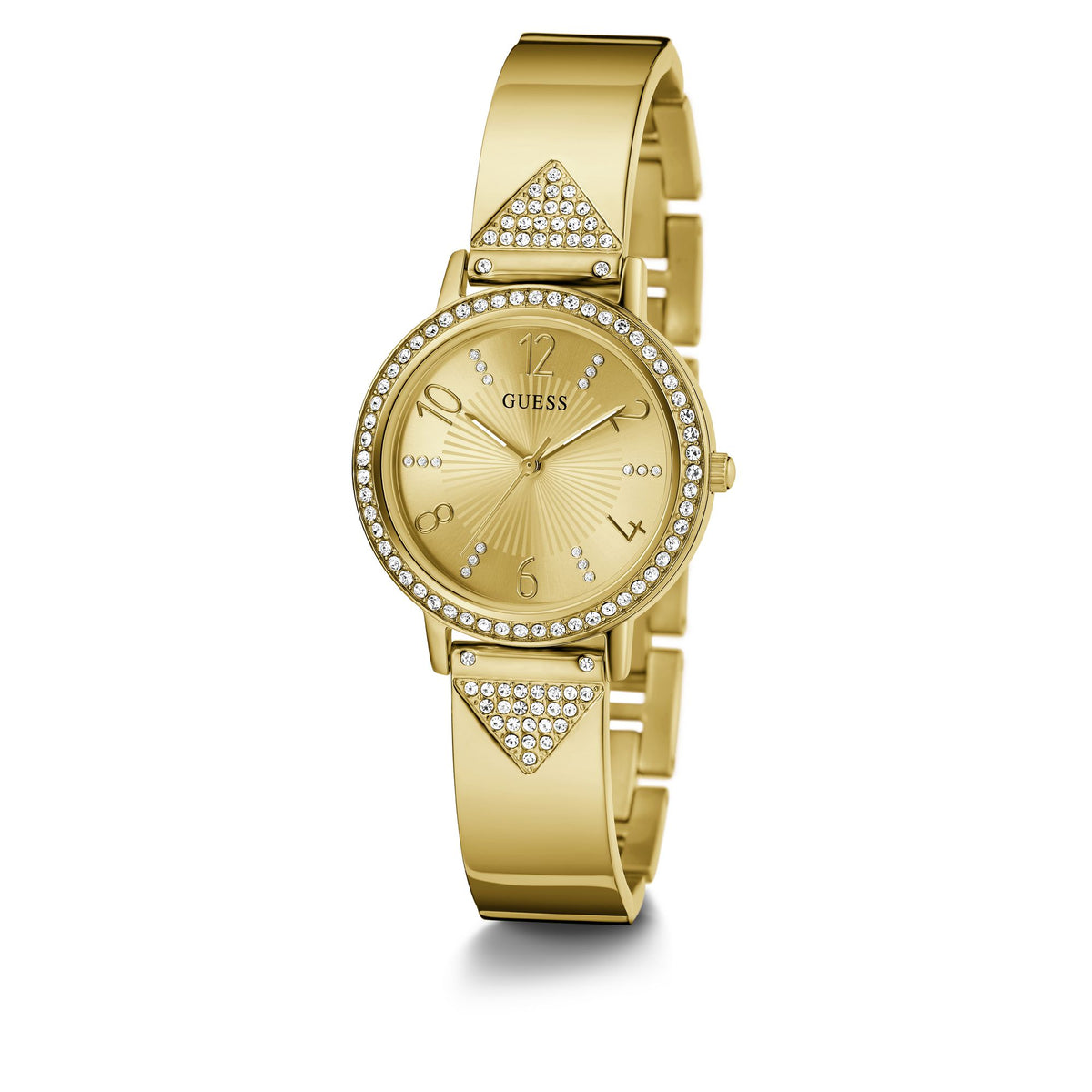 Guess Round 32mm Champagne Dial Analog Women Watch - GW0474L2M Watch Guess