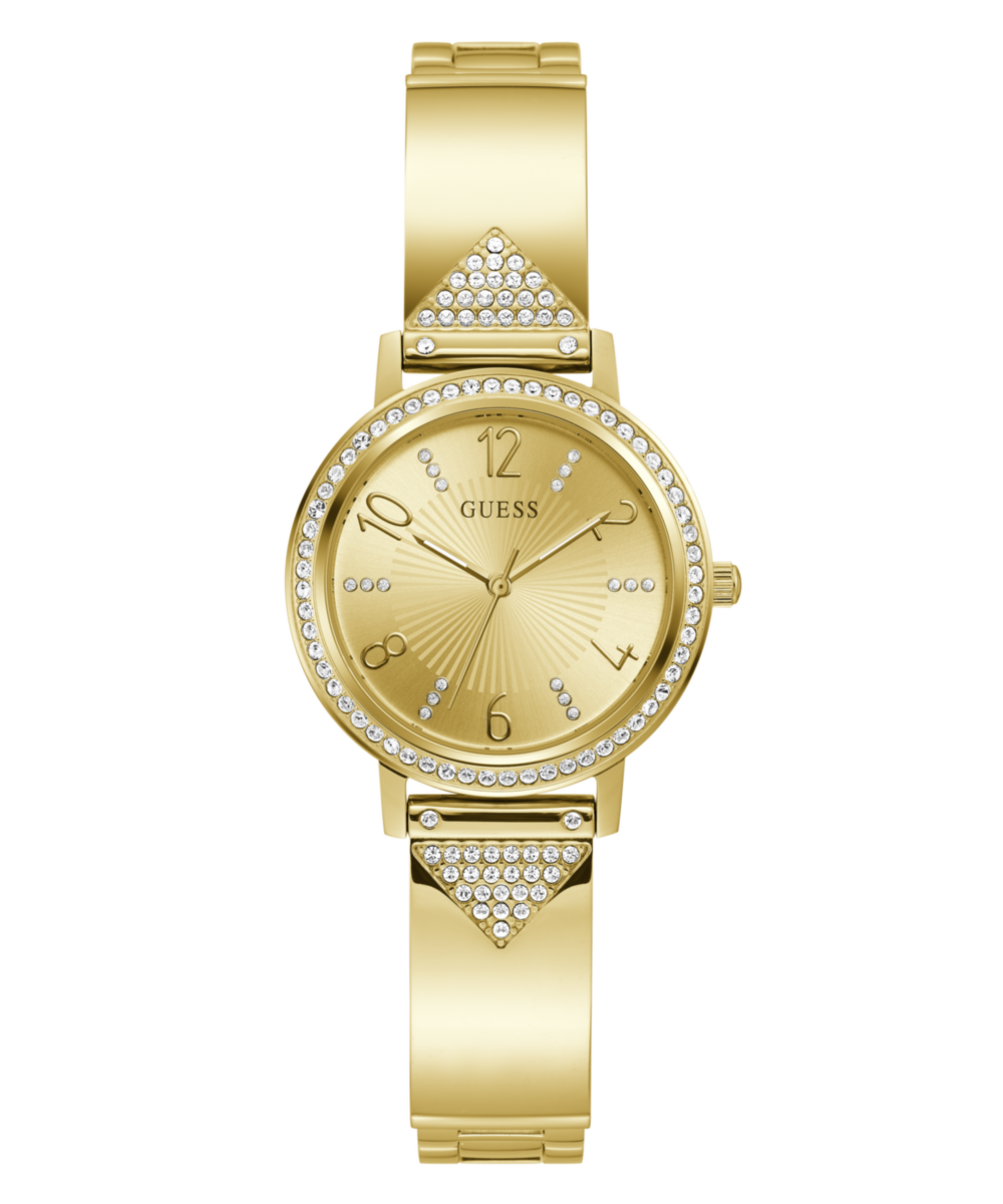 Guess Round 32mm Champagne Dial Analog Women Watch - GW0474L2M