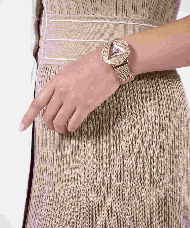Guess Iconic Rose gold Round Dial Analog Women Watch Watch Guess