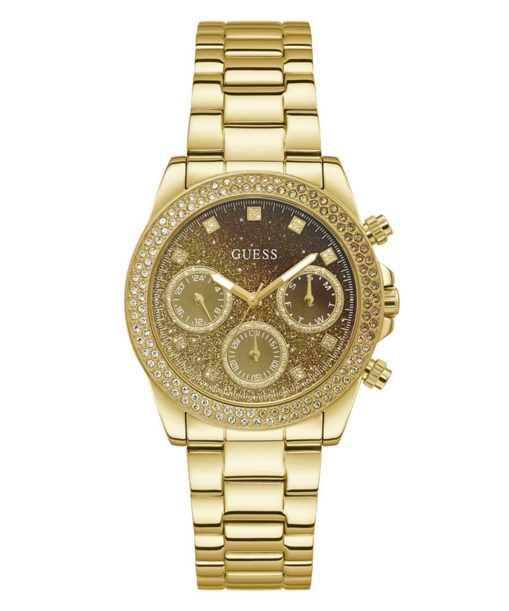 Guess Sol Champagne Round Dial Multi-function Women Watch