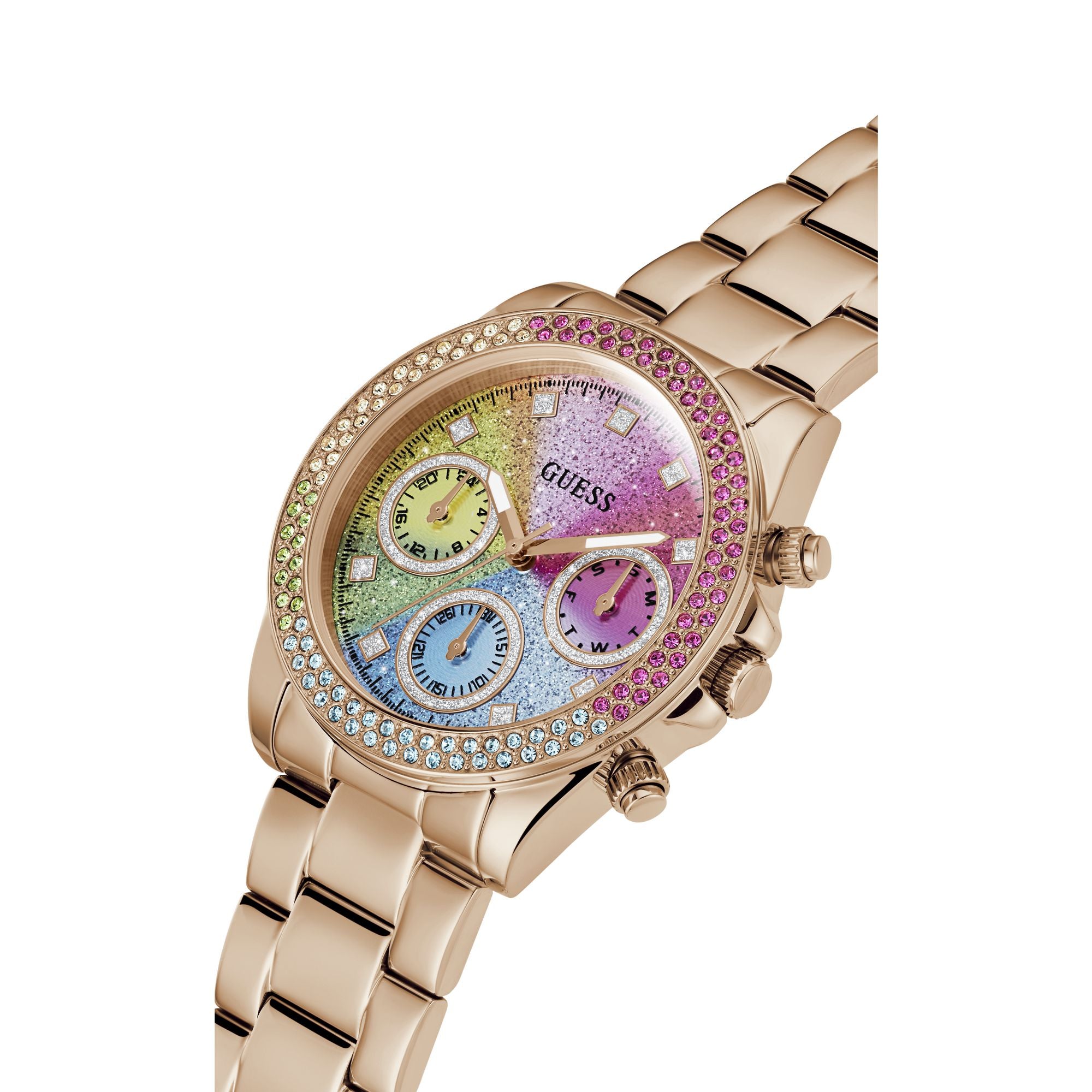 Guess SOL Pink Round Dial Quartz Analog Women Watch