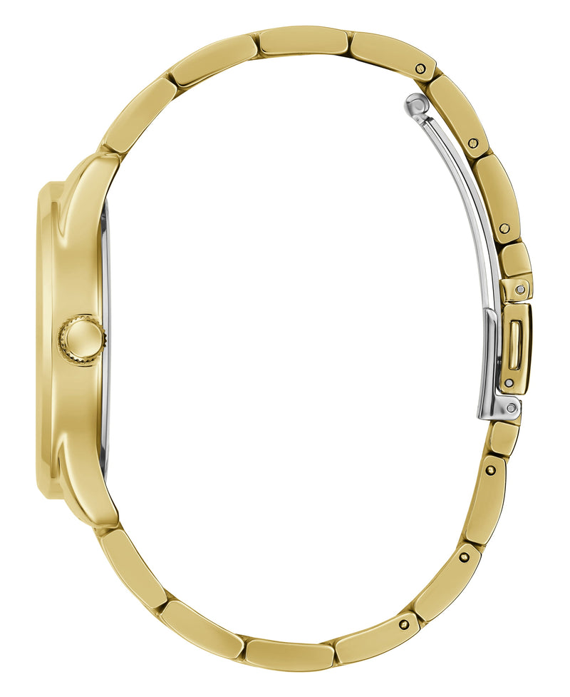 Guess Emblem Champagne Round Dial Analog Women Watch Watch Guess