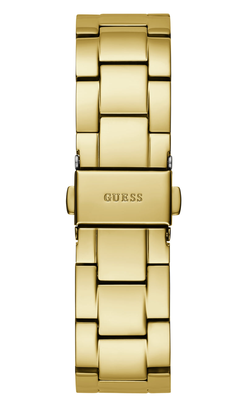 Guess Emblem Champagne Round Dial Analog Women Watch Watch Guess