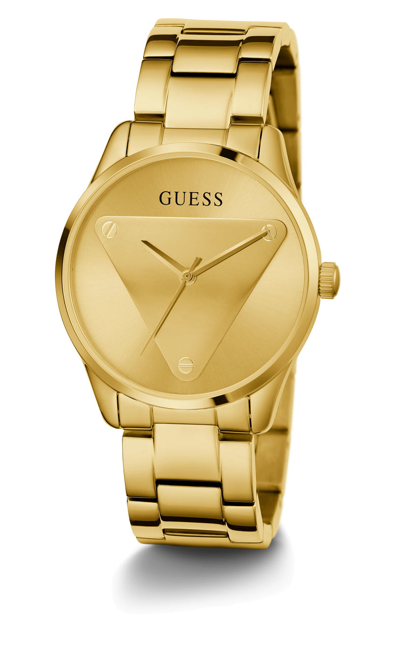 Guess Emblem Champagne Round Dial Analog Women Watch Watch Guess