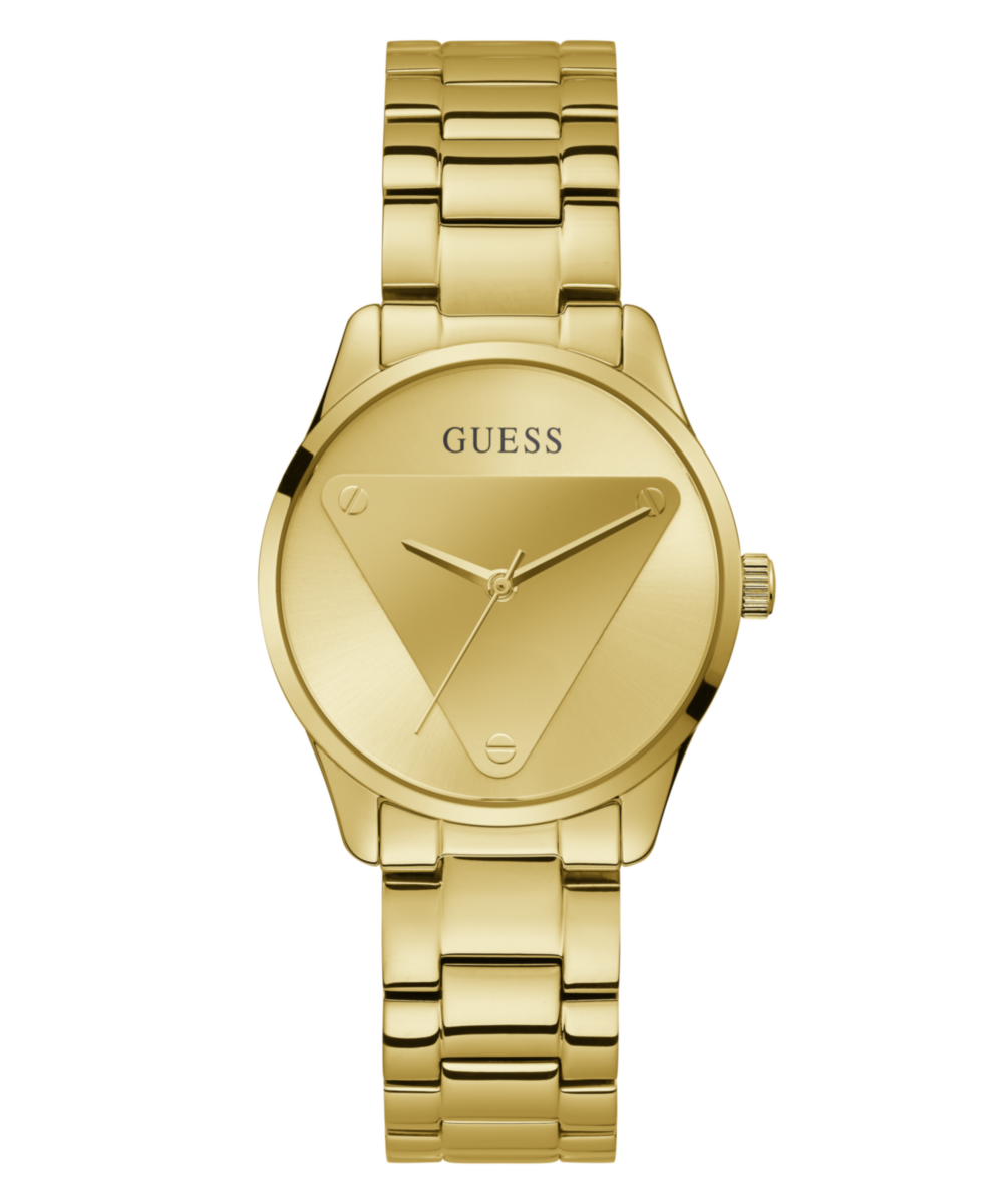 Guess Emblem Champagne Round Dial Analog Women Watch