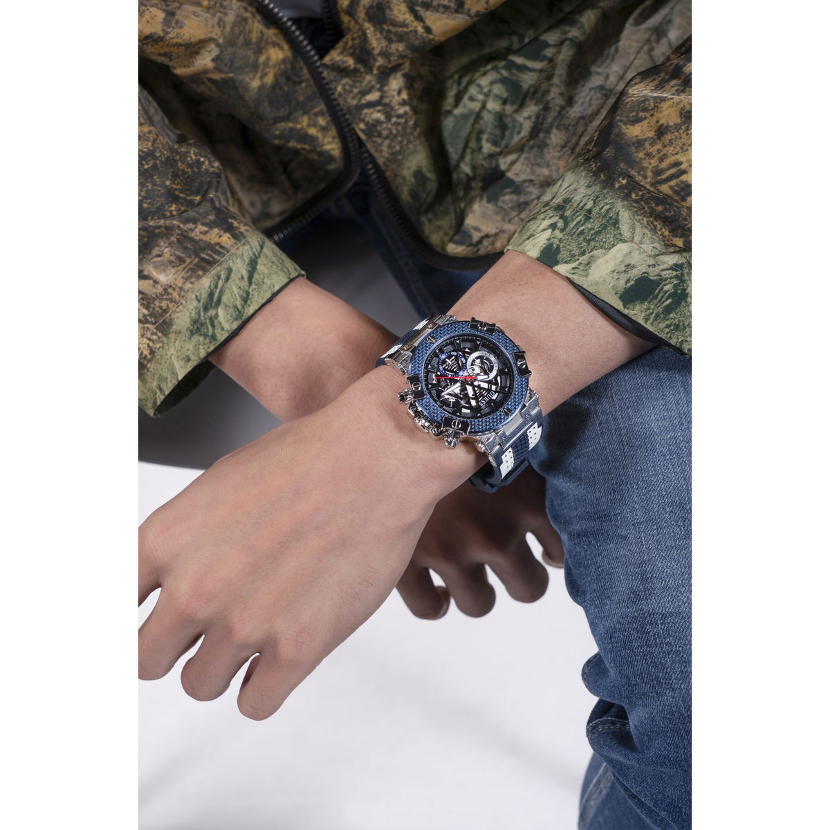 Guess Round 46mm Black Dial Analog Men Watch - GW0486G1