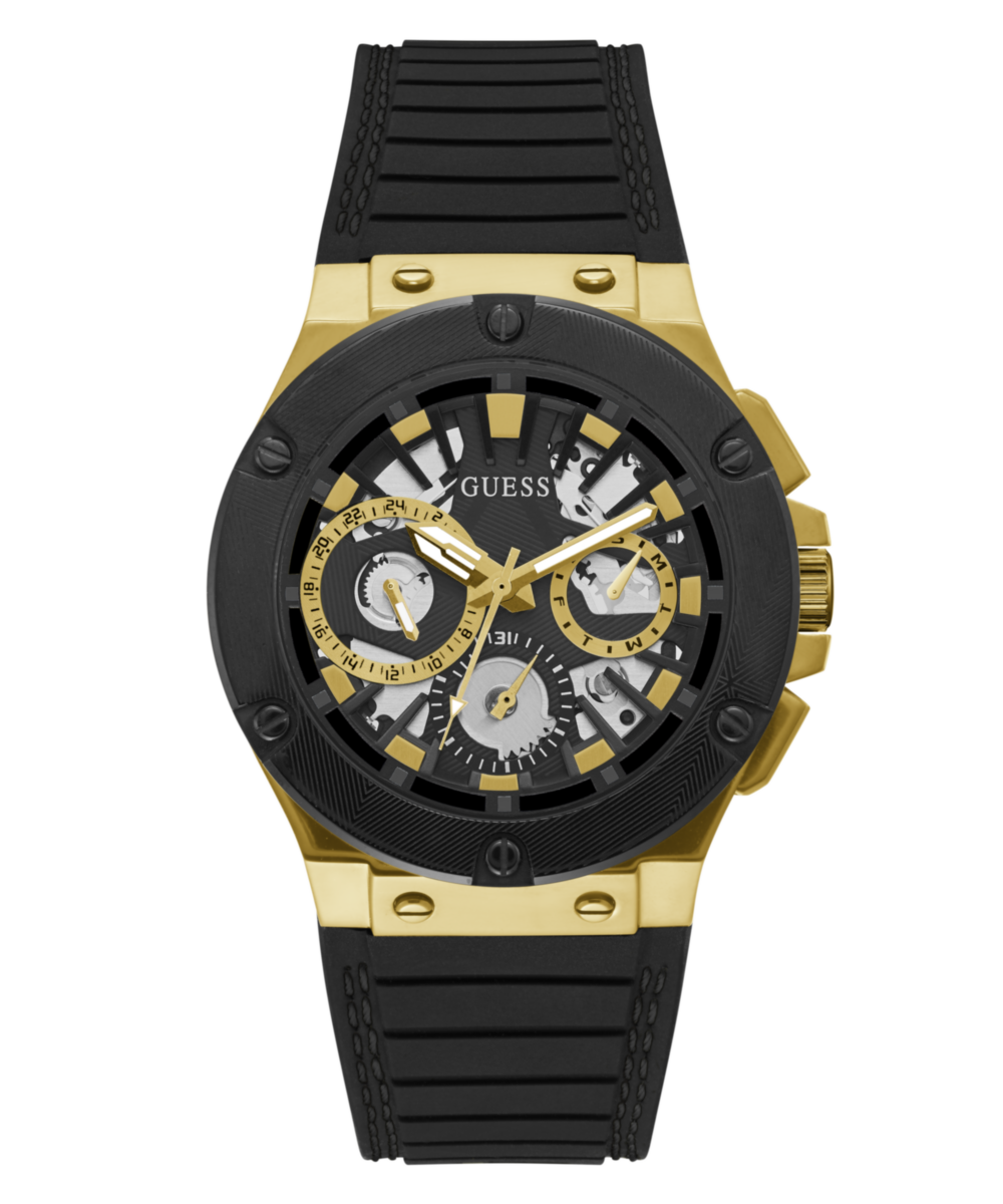 Guess Circuit Gold Round Dial Multi-function Men Watch