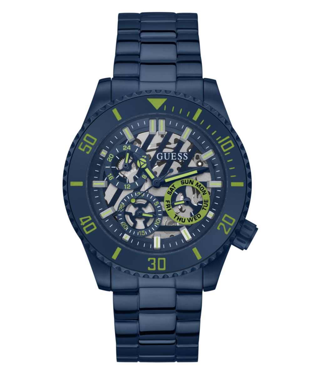 Guess Axle Blue Round Dial Quartz Analog Men Watch Watch Guess