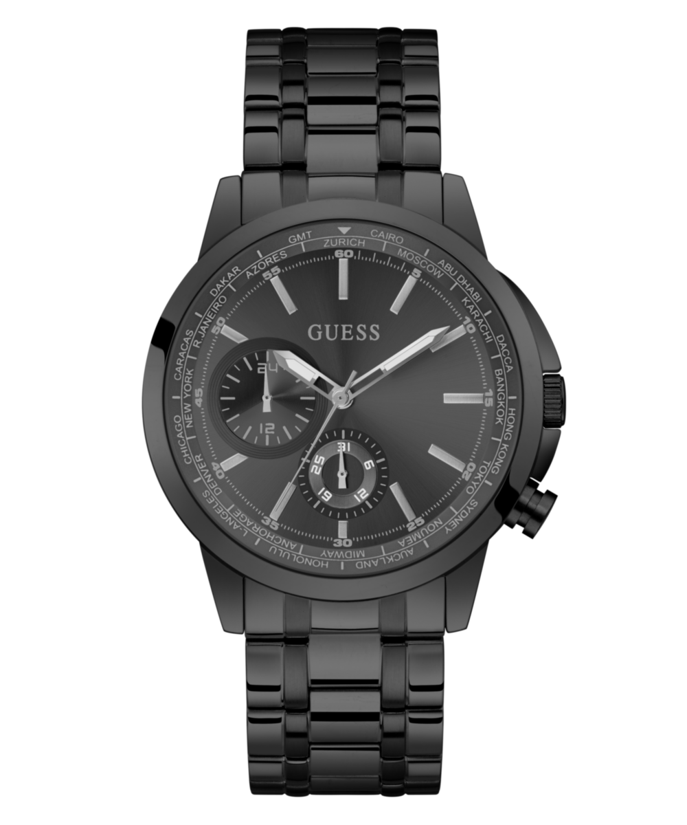 Guess Spec Black Round Dial Multi-function Men Watch Watch Guess