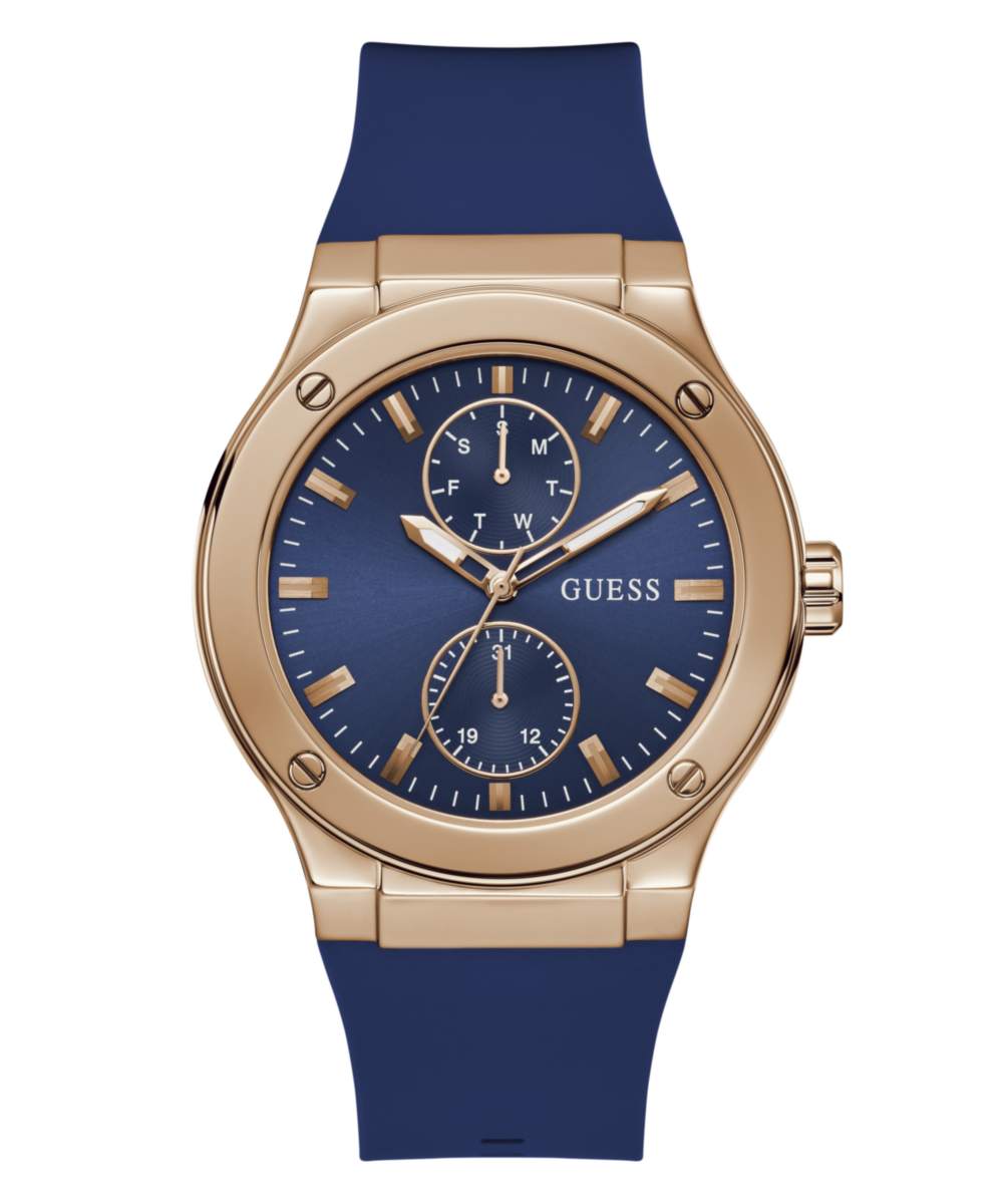 Guess Blue Round Dial Quartz Analog Men Watch Watch Guess