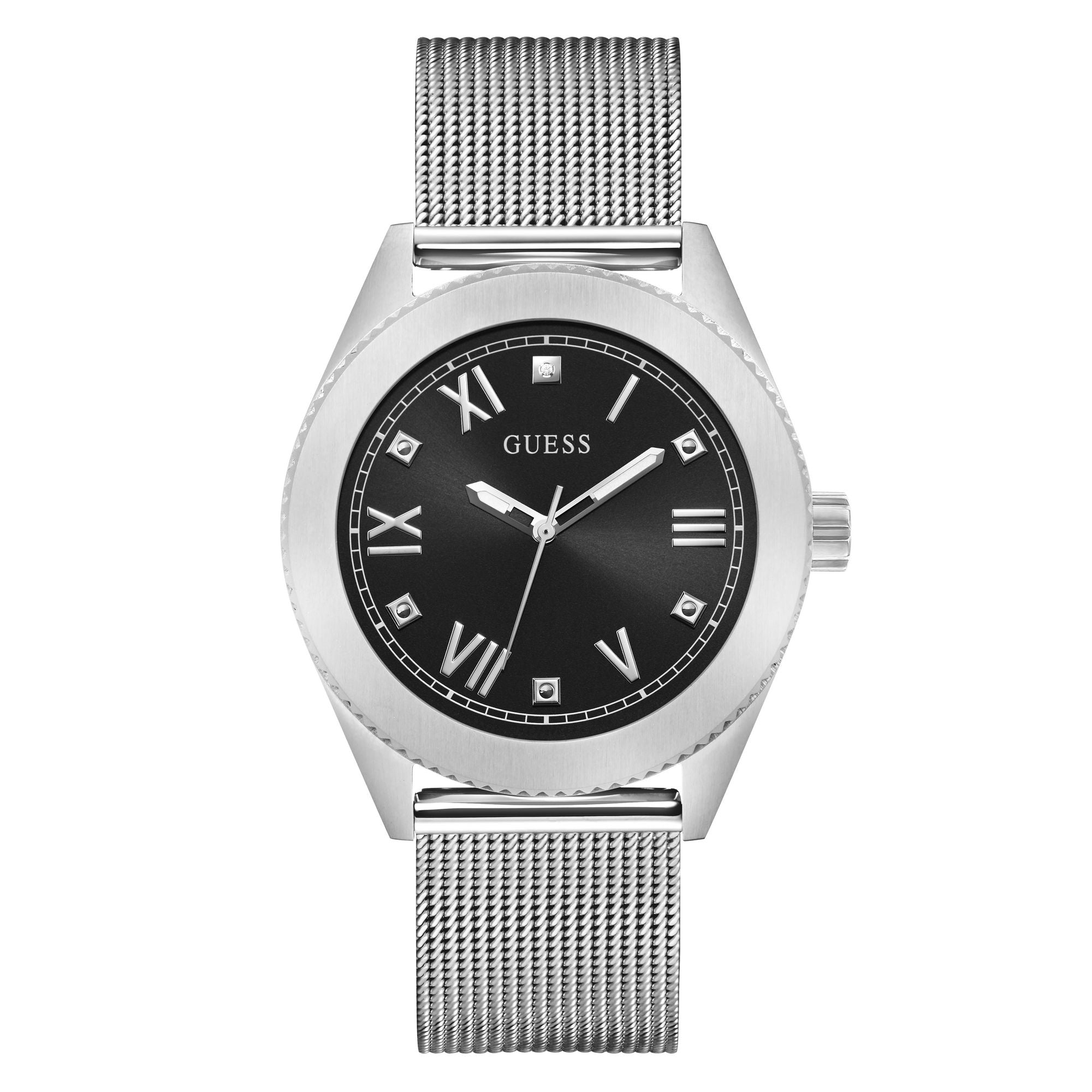 Guess Noble Black Round Dial Quartz Analog Men Watch Watch Guess