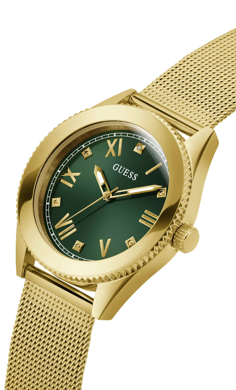 Guess Noble Gold Round Dial Analog Men Watch Watch Guess