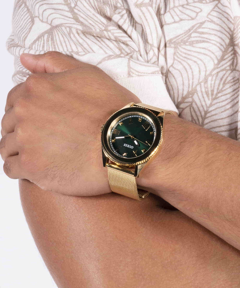 Guess Noble Gold Round Dial Analog Men Watch Watch Guess