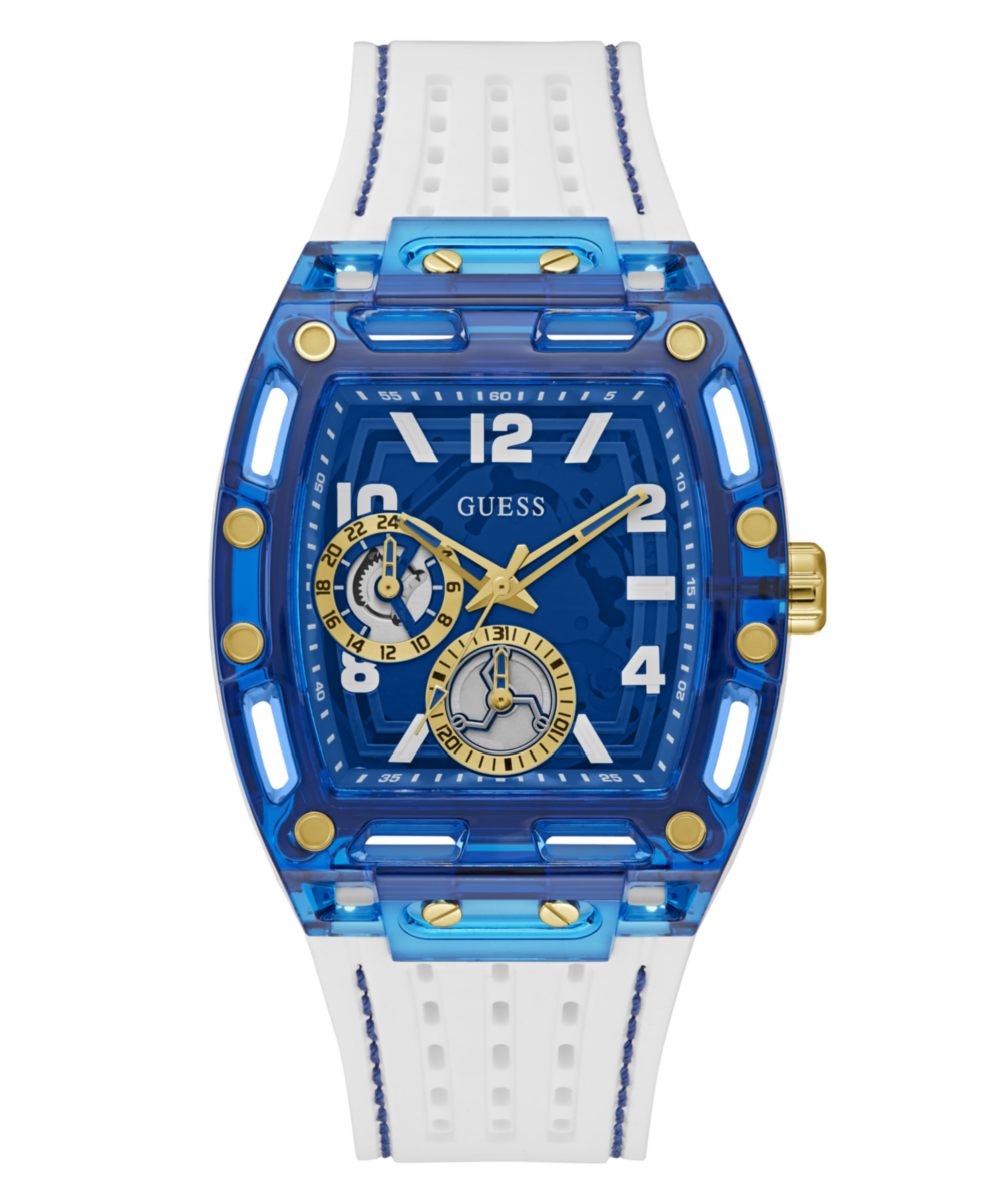 Guess Phoenix Blue Rectangle Dial Quartz Analog Men Watch Watch Guess