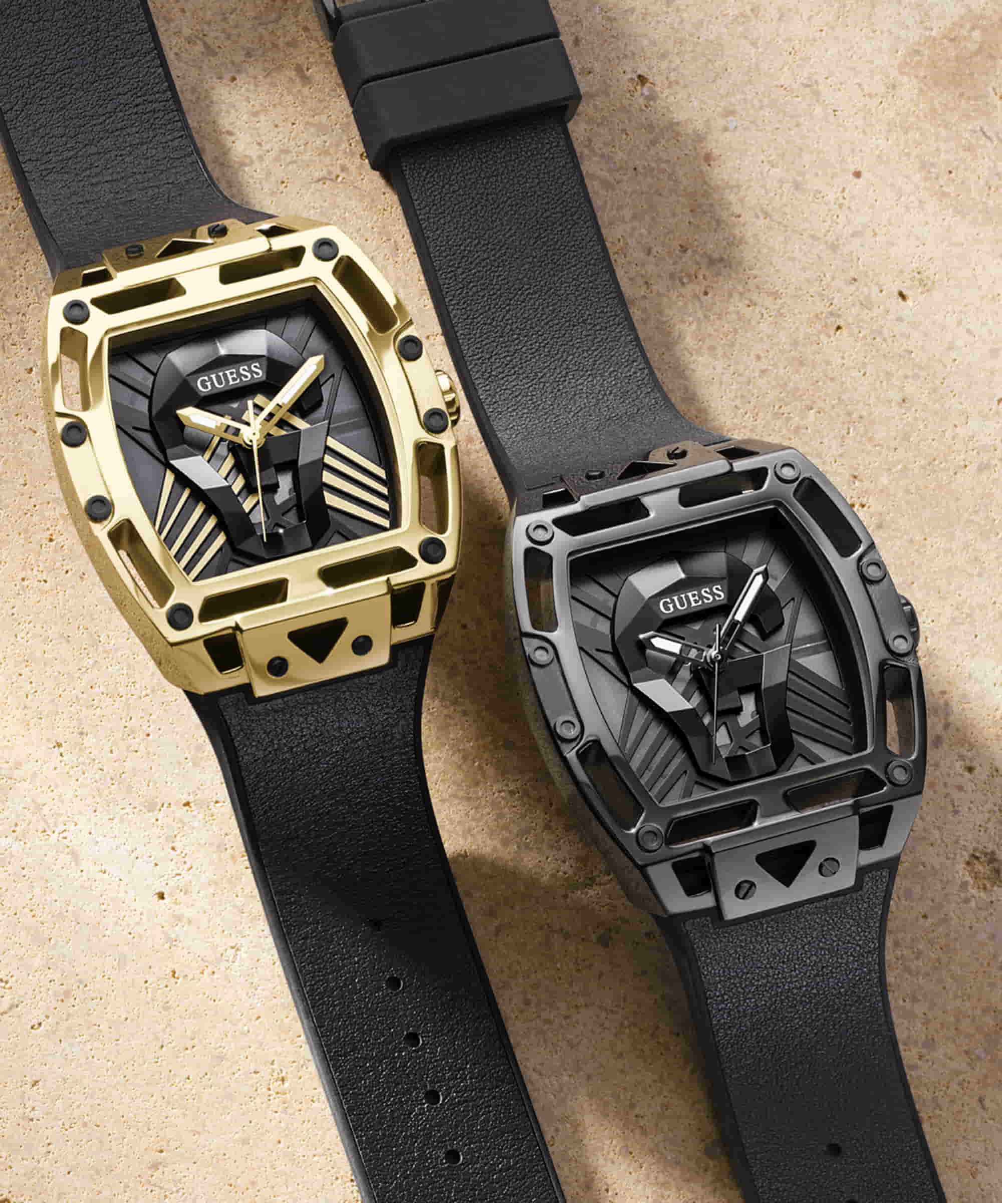 Guess Legend Champagne Round Dial Analog Men Watch GW0500G1 At