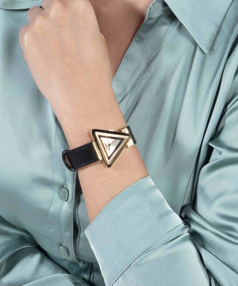 Guess Fame Gold Triangle Dial Analog Women Watch Watch Guess