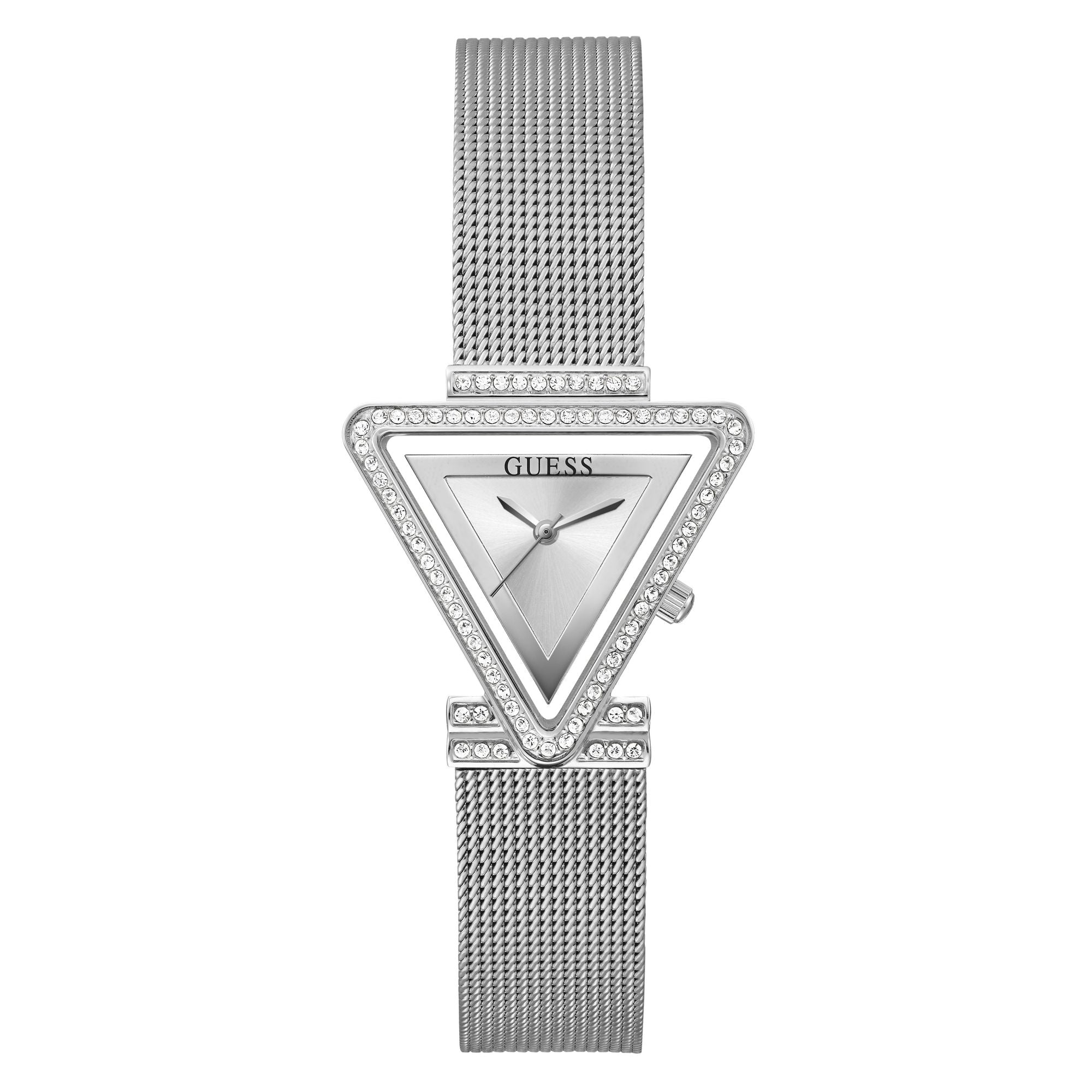 Guess Fame GW0508L1 Silver Tone Women 34 mm Triangle Watch