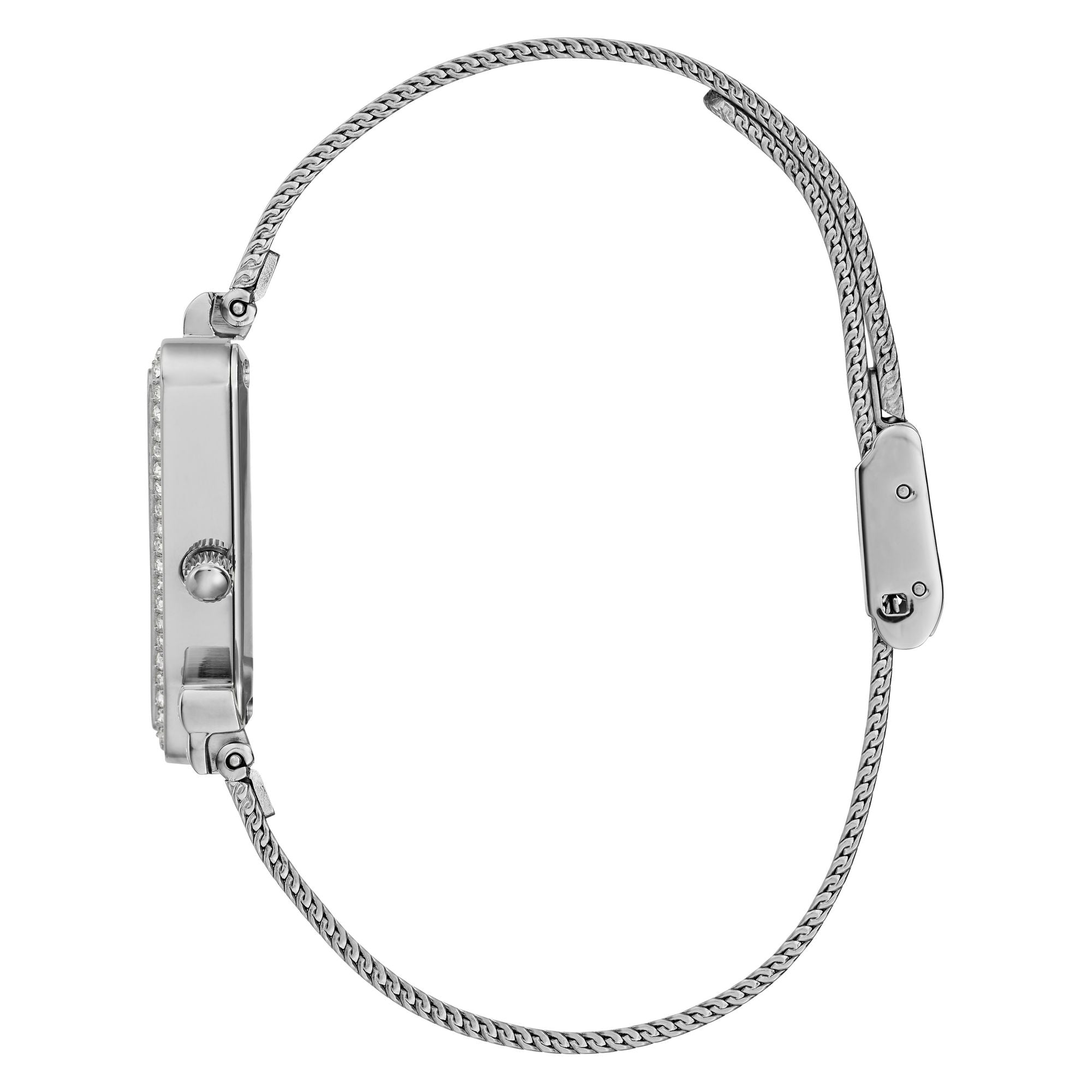 Guess Fame Silver Tone Triangle Dial Quartz Analog Women Watch