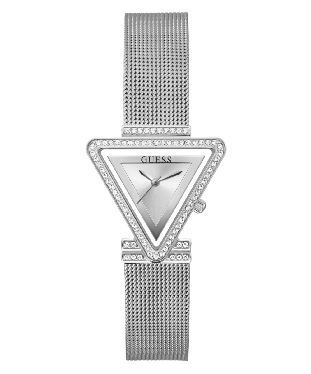 Guess Fame Silver Tone Triangle Dial Quartz Analog Women Watch