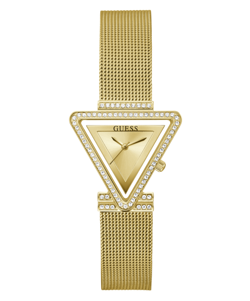 Guess Fame Champagne Triangle Dial Analog Women Watch Watch Guess