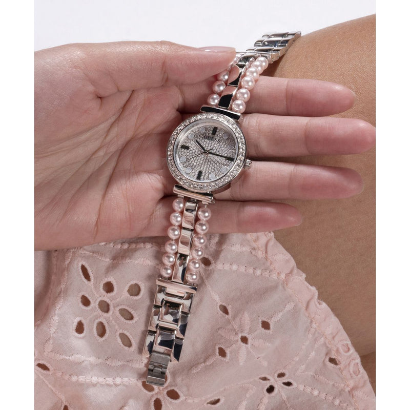Guess Gala Silver Round Dial Analog Women Watch Watch Guess