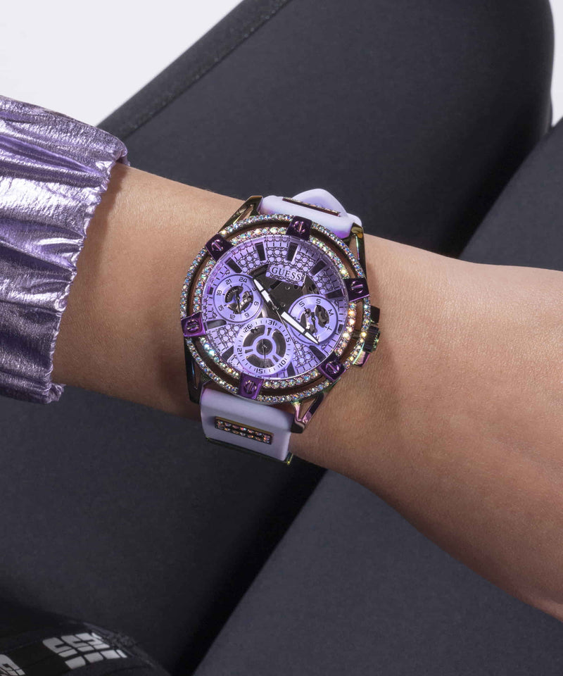 Guess Queen Iridescent Round Dial Multi-function Women Watch Watch Guess