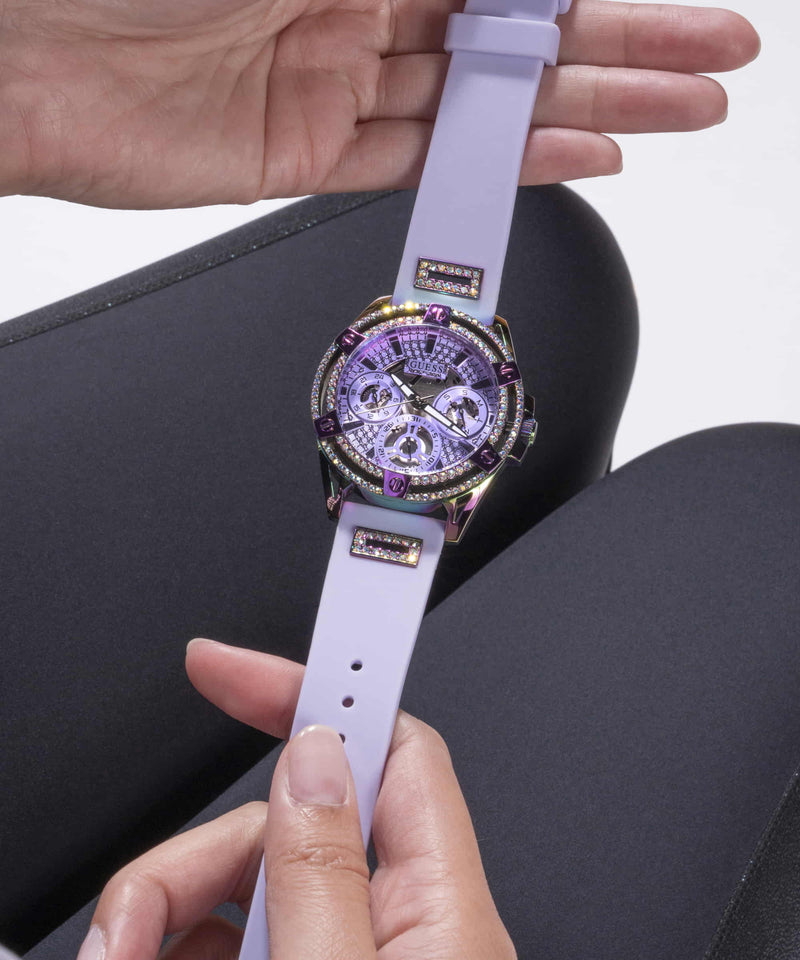 Guess Queen Iridescent Round Dial Multi-function Women Watch Watch Guess
