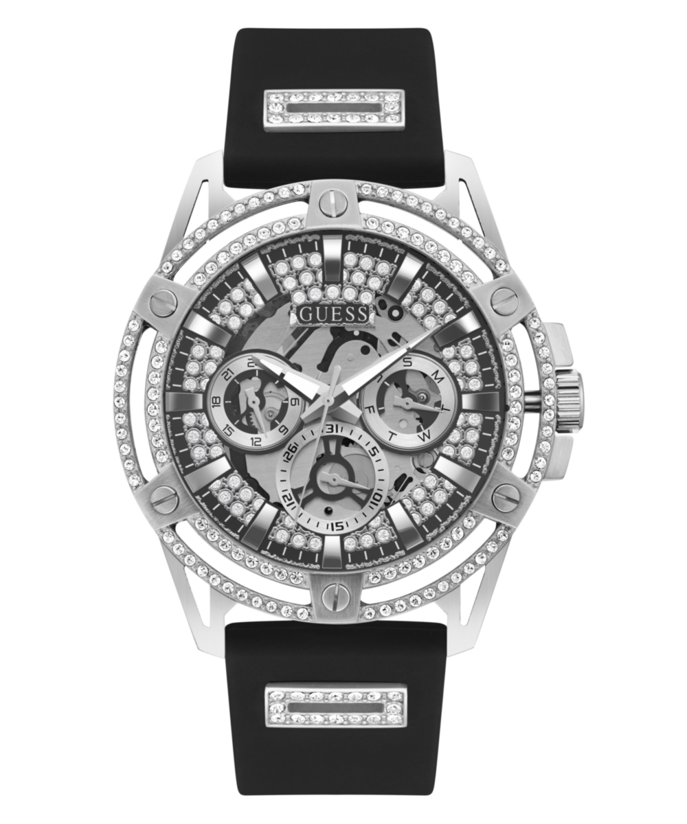 Guess Silver Round Dial Quartz Analog Men Watch Watch Guess