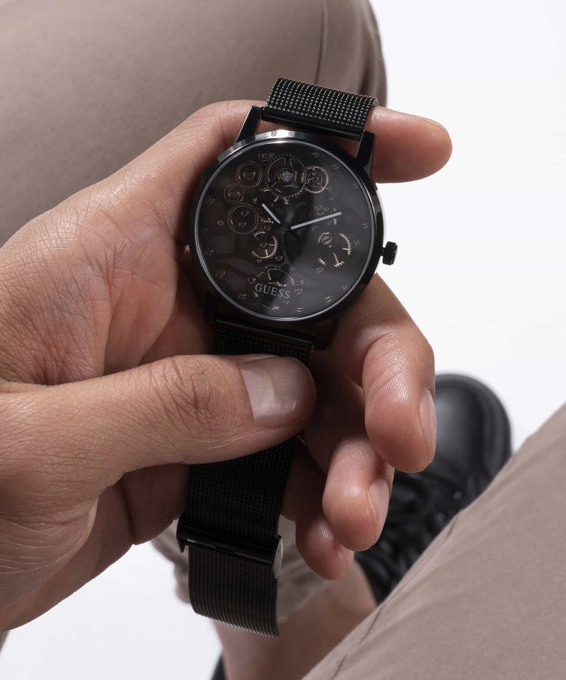 Guess Gadget Black Round Dial Analog Men Watch Watch Guess