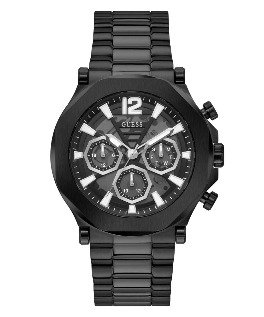 Guess Edge Black Round Dial Multi-function Men Watch