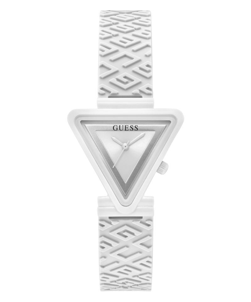 Guess Fame White Triangle Dial Analog Women Watch Watch Guess