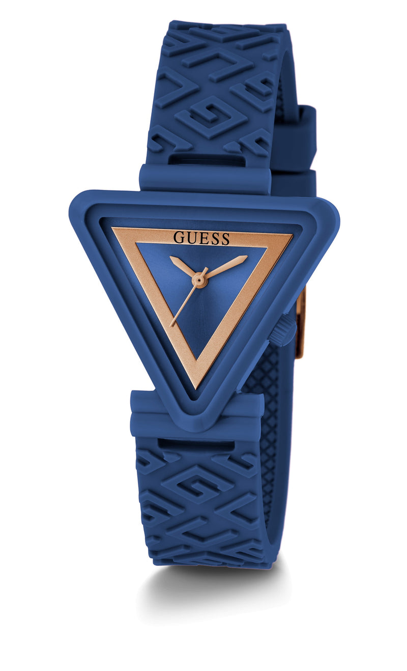 Guess Fame Blue Triangle Dial Analog Women Watch Watch Guess