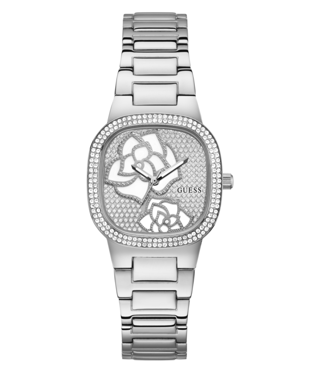 Guess Silver Square Dial Quartz Analog Women Watch Watch Guess