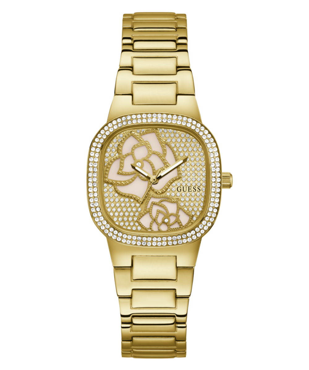 Guess Rose Bud Champagne Square Dial Quartz Analog Women Watch Watch Guess