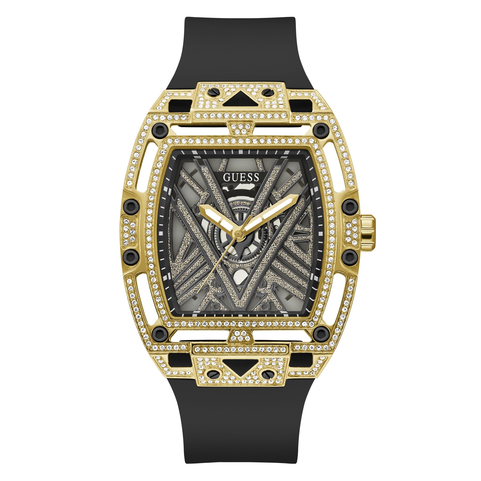 Guess Legend Black Rectangle Dial Quartz Analog Men Watch Watch Guess