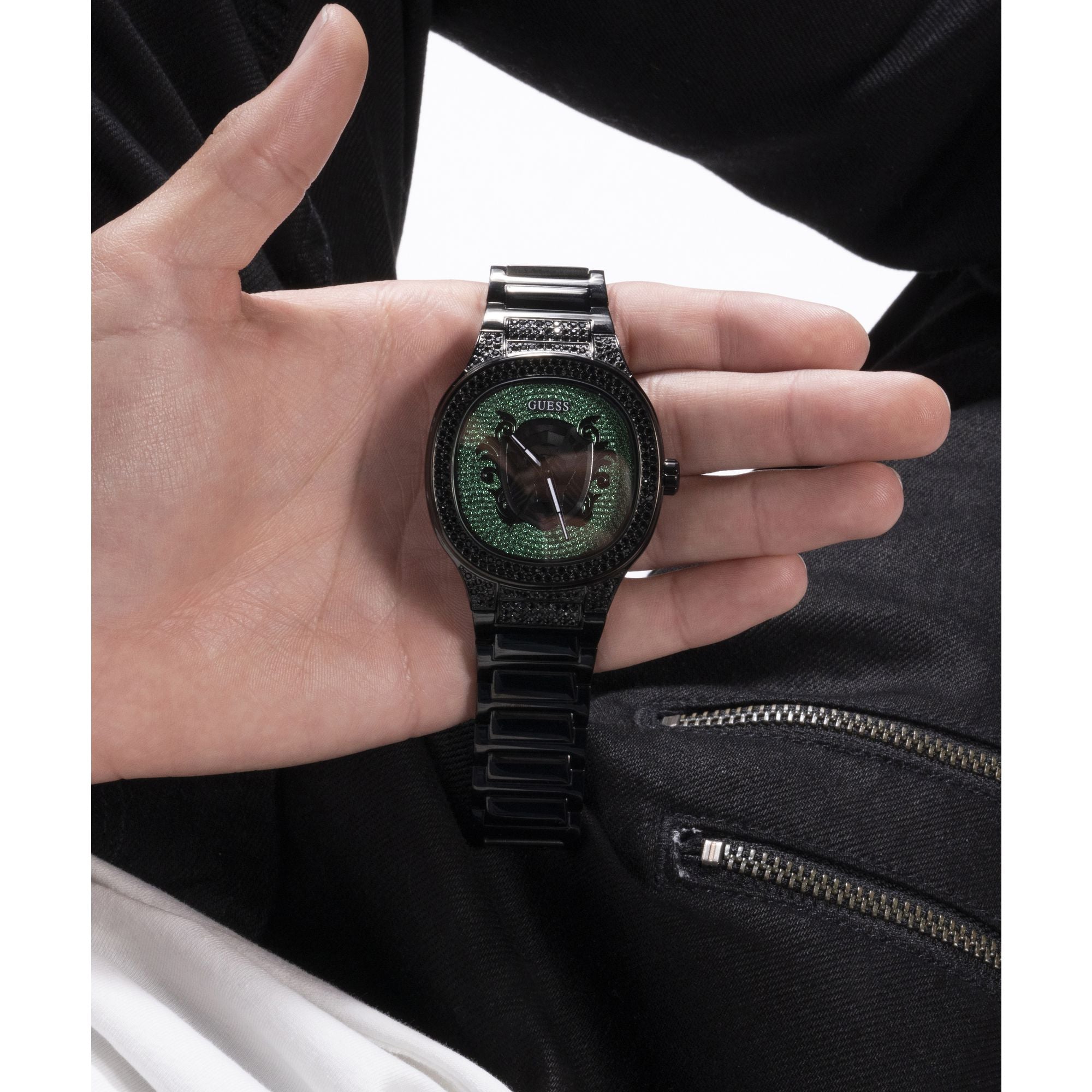 Guess Kingdom Green Square Dial Quartz Analog Men Watch