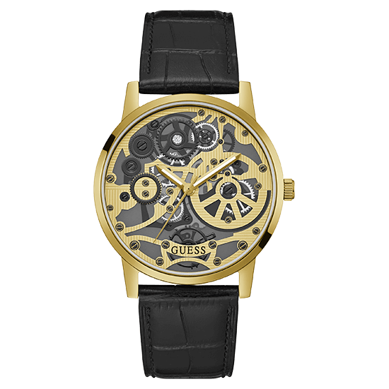 Guess Gadget Gold Round Dial Quartz Analog Men Watch GW0570G1
