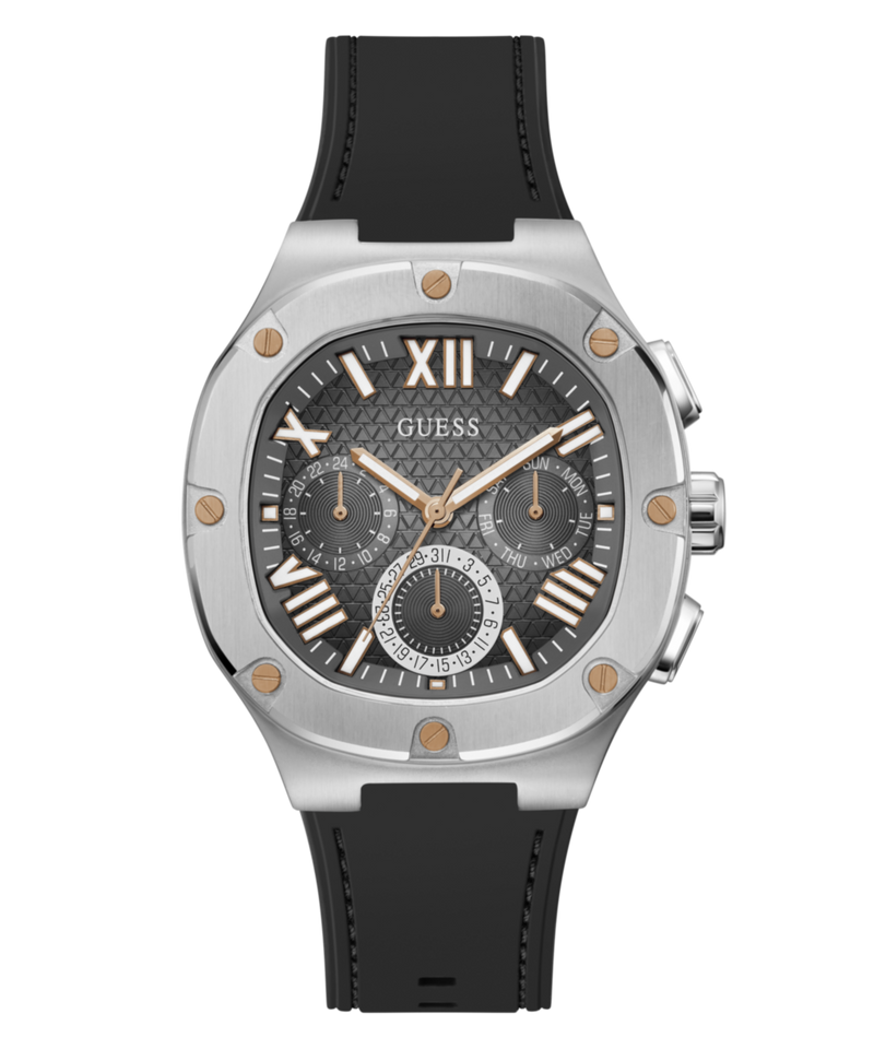 GUESS Gunmetal Square Dial Analog Men's Watch - GW0571G1 Watch Guess
