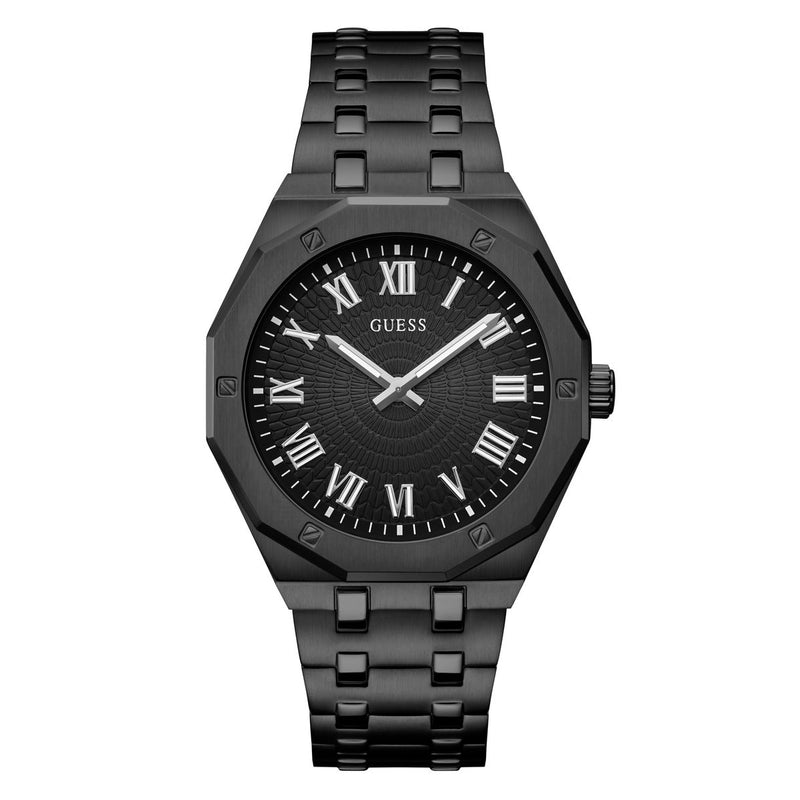 Guess Asset Black Round Dial Analog Men Watch Watch Guess