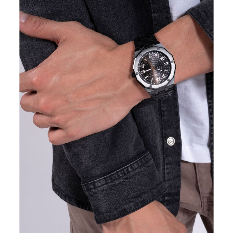 Guess Asset Black Round Dial Analog Men Watch Watch Guess