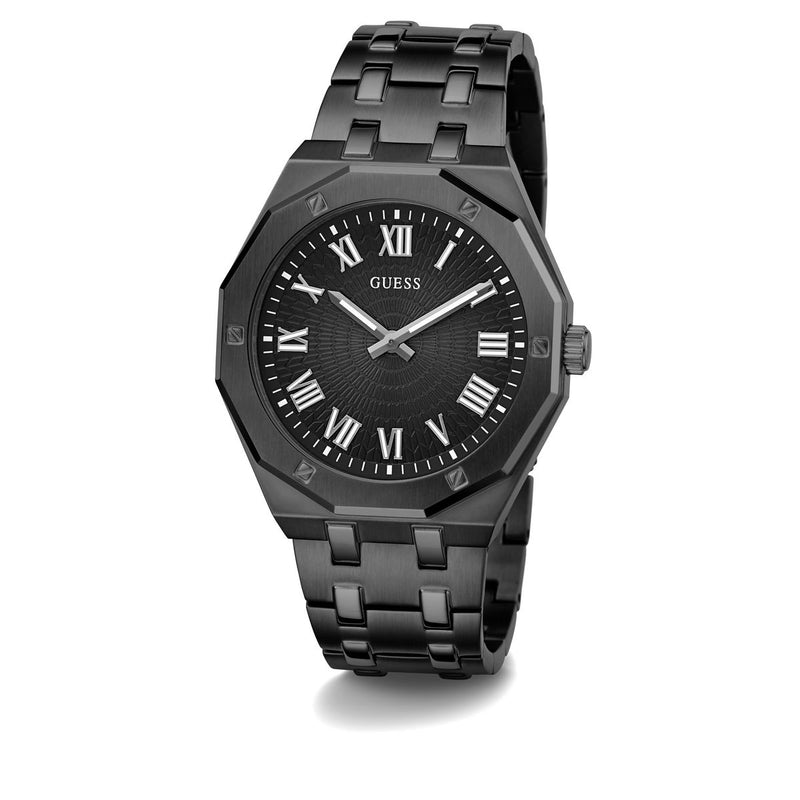 Guess Asset Black Round Dial Analog Men Watch Watch Guess