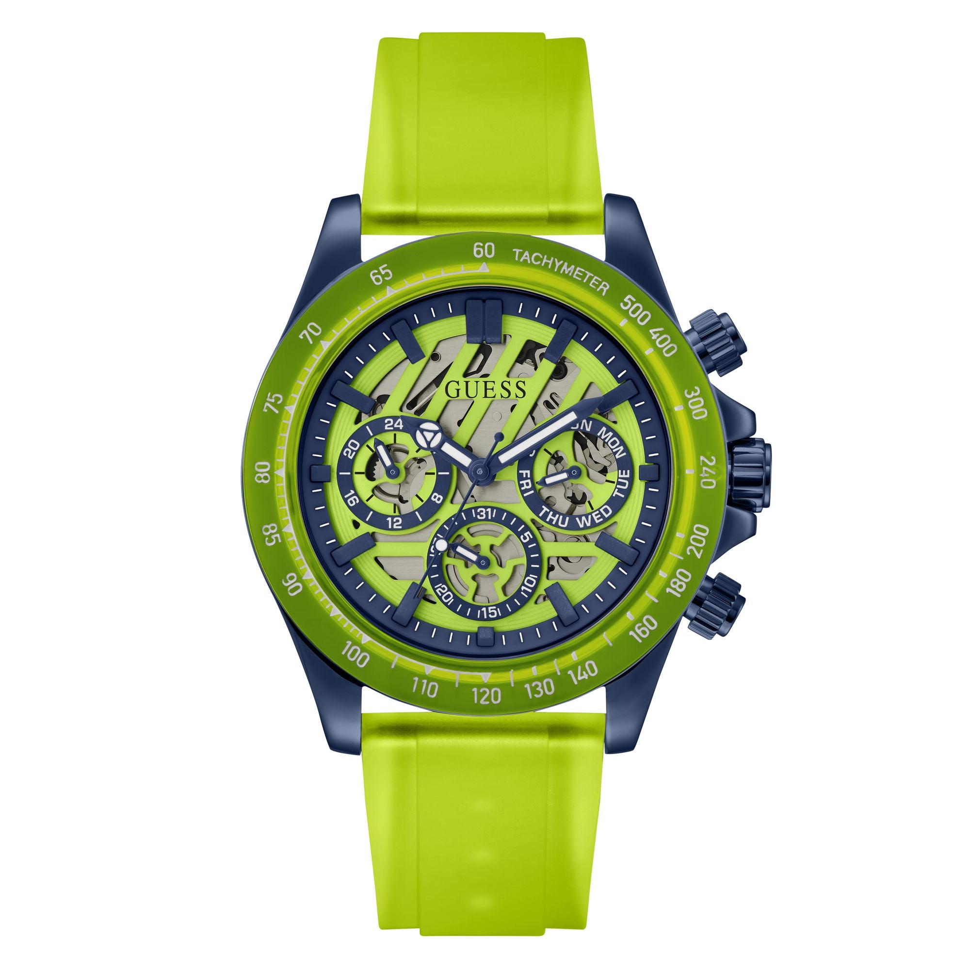 Guess Arena Green Round Dial Quartz Analog Men Watch Watch Guess