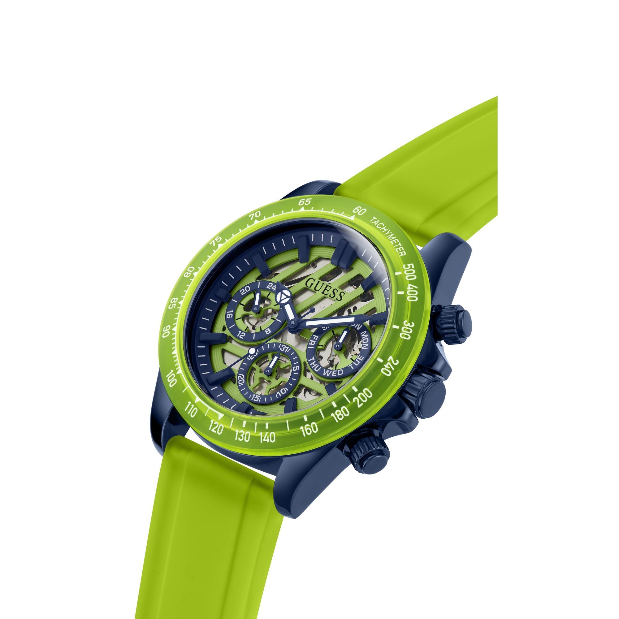 Guess Arena Green Round Dial Quartz Analog Men Watch