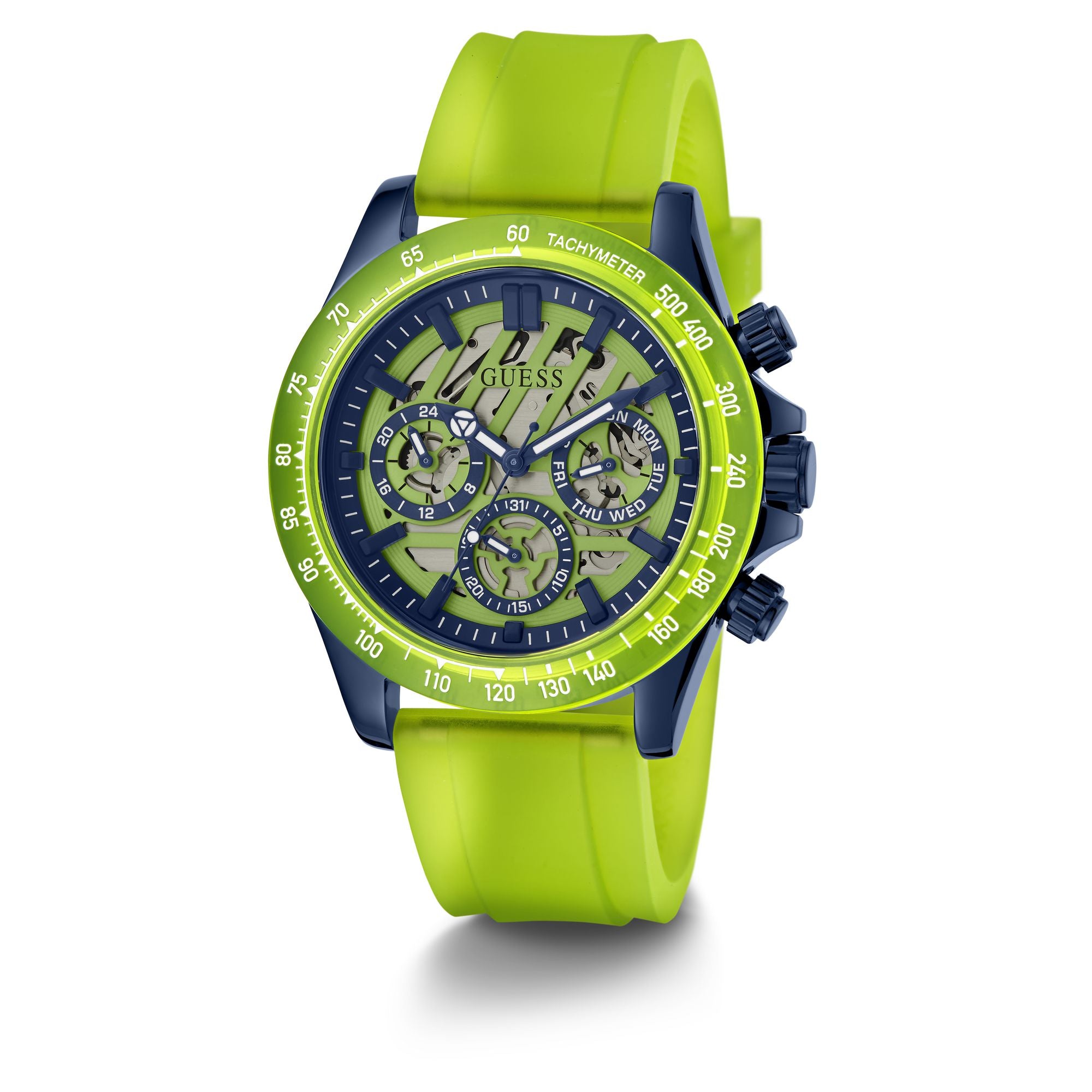 Guess Arena Green Round Dial Quartz Analog Men Watch Watch Guess