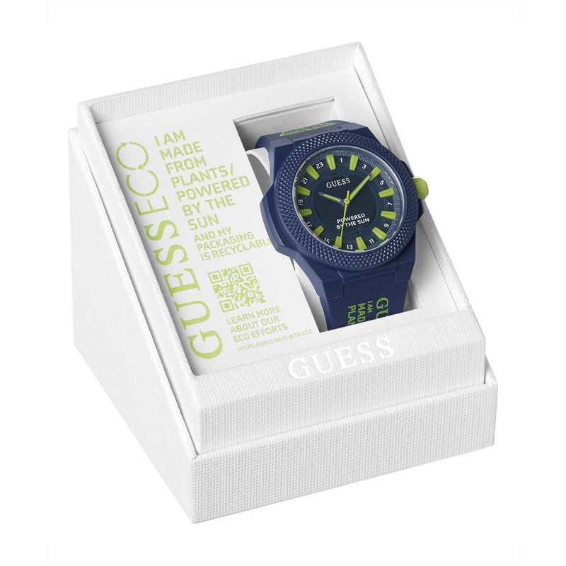 Guess Outspoken Blue Round Dial Quartz Analog Women Watch Watch Guess